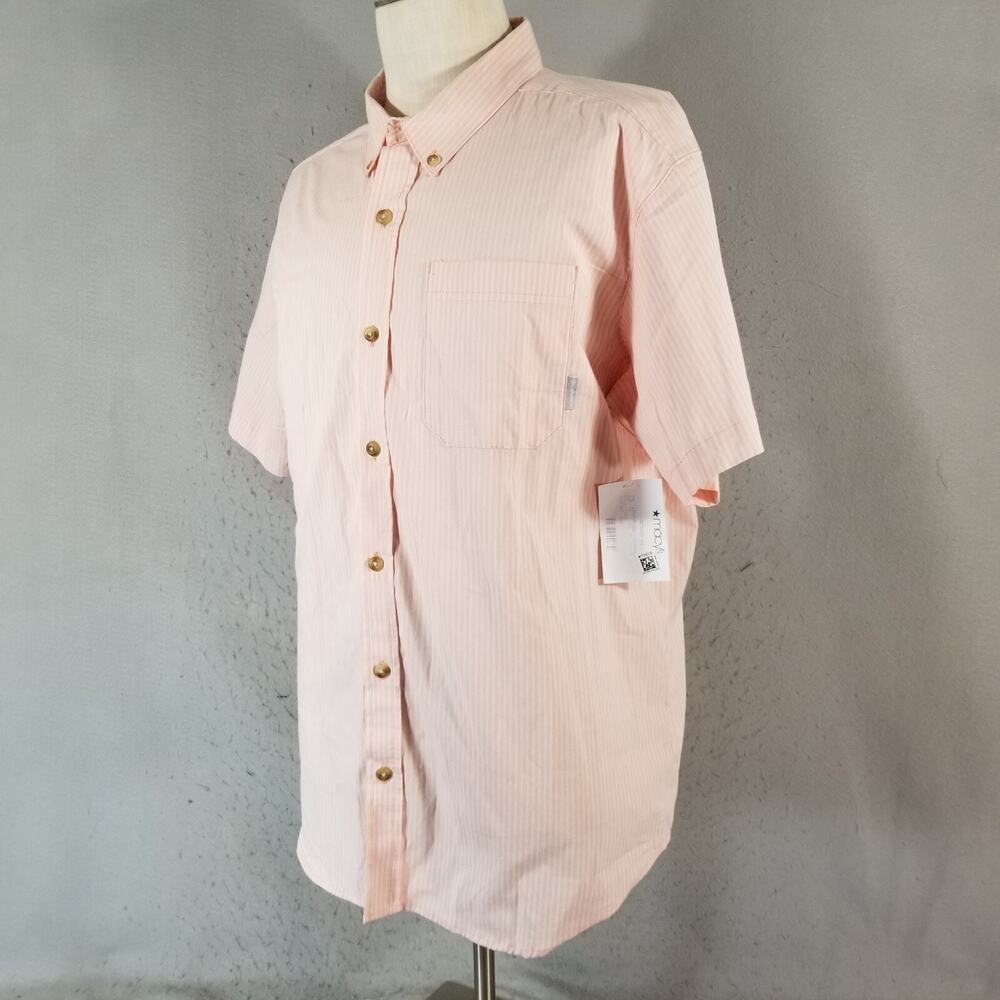 Columbia Shirt Mens XL Pink Short Sleeve Cotton New Casual Outdoor - Picture 5 of 11